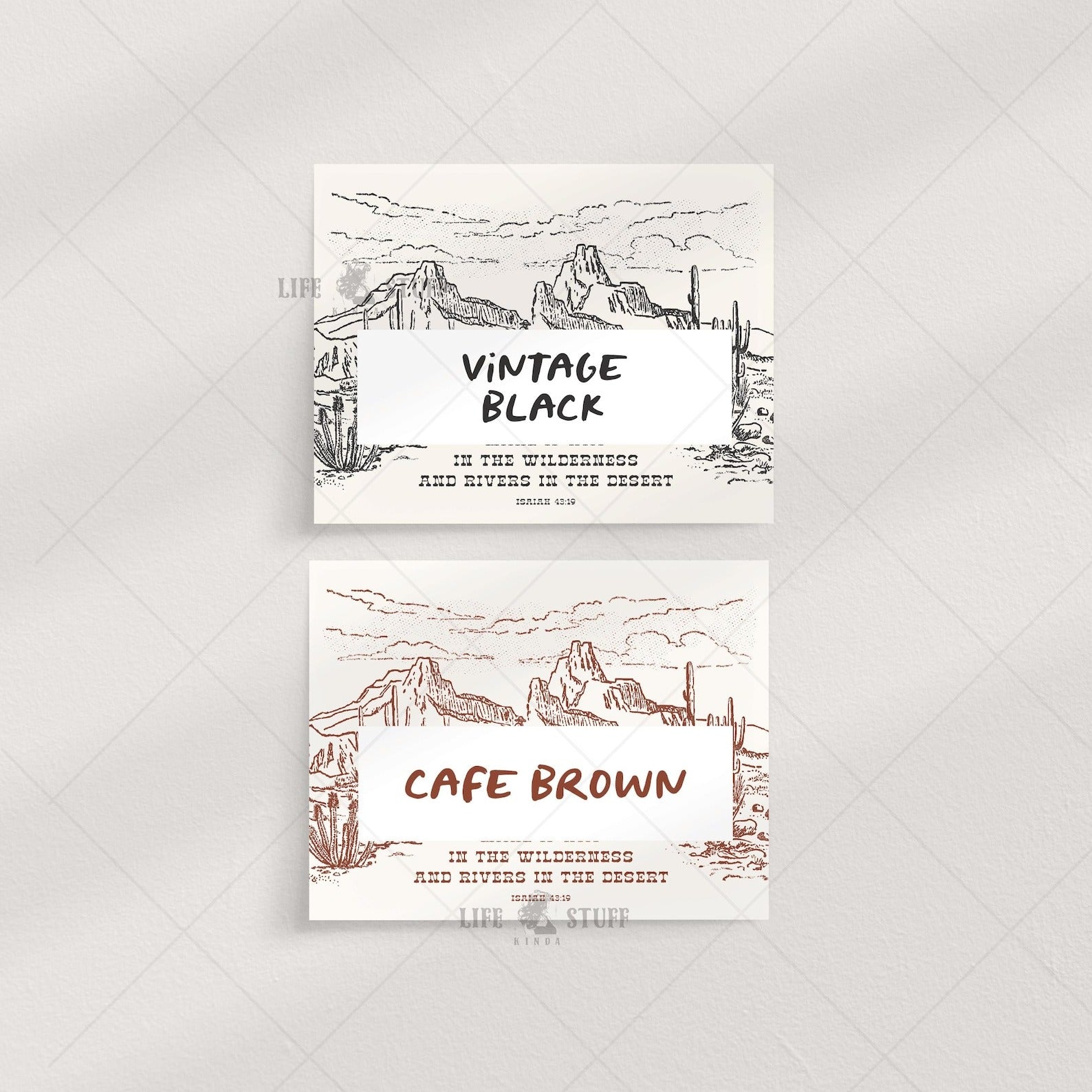 Isaiah 43:19 desert bible verse art print color options